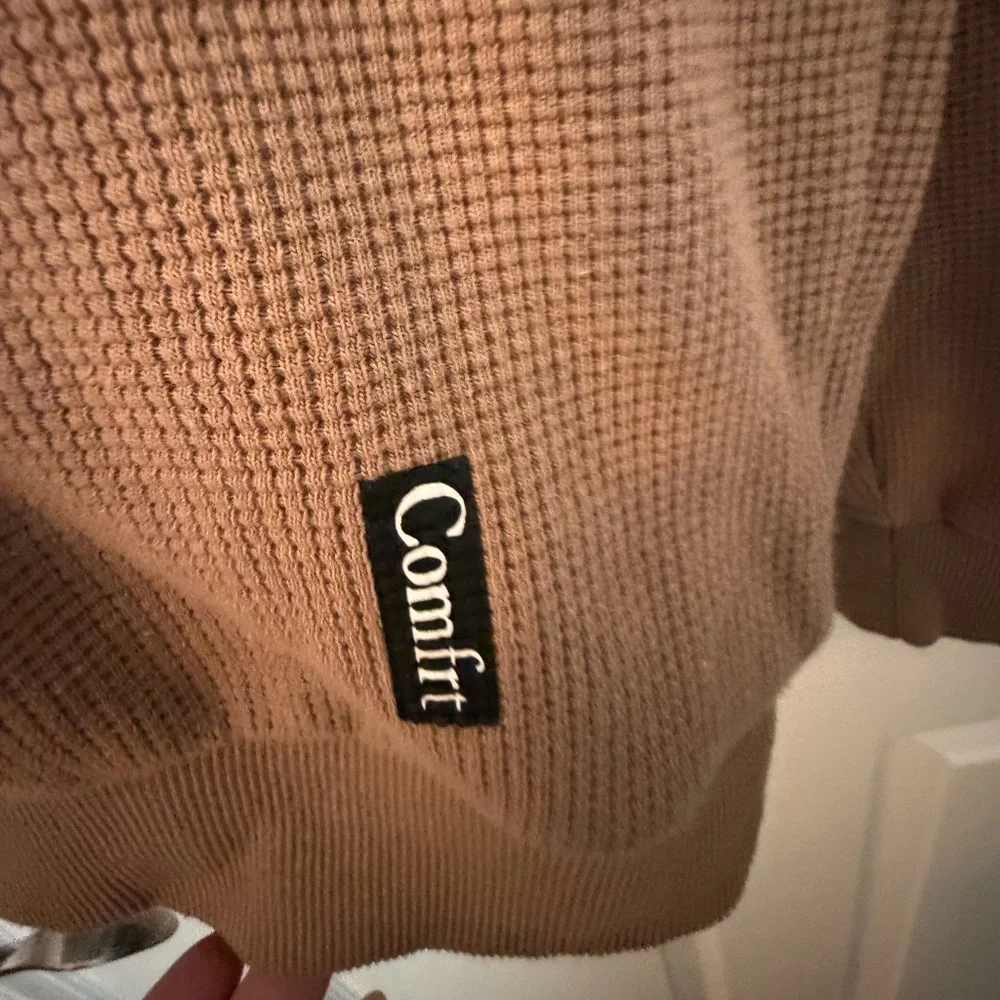 Comfrt Tan Waffle Knit Set - Picture 3 of 4